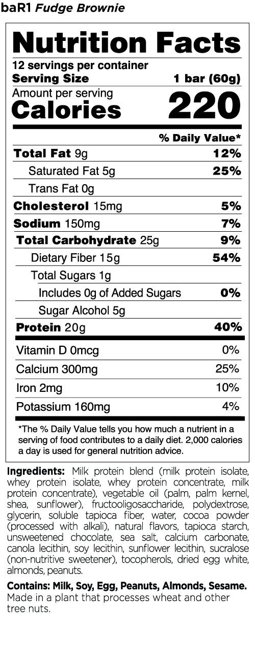 BAR1 CRUNCH PROTEIN BAR - Anywhey Supplement Store
