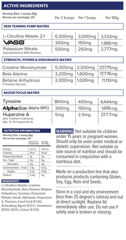 GRIND NON-STIM PRE WORKOUT - CAFFEINE FREE - Anywhey Supplement Store