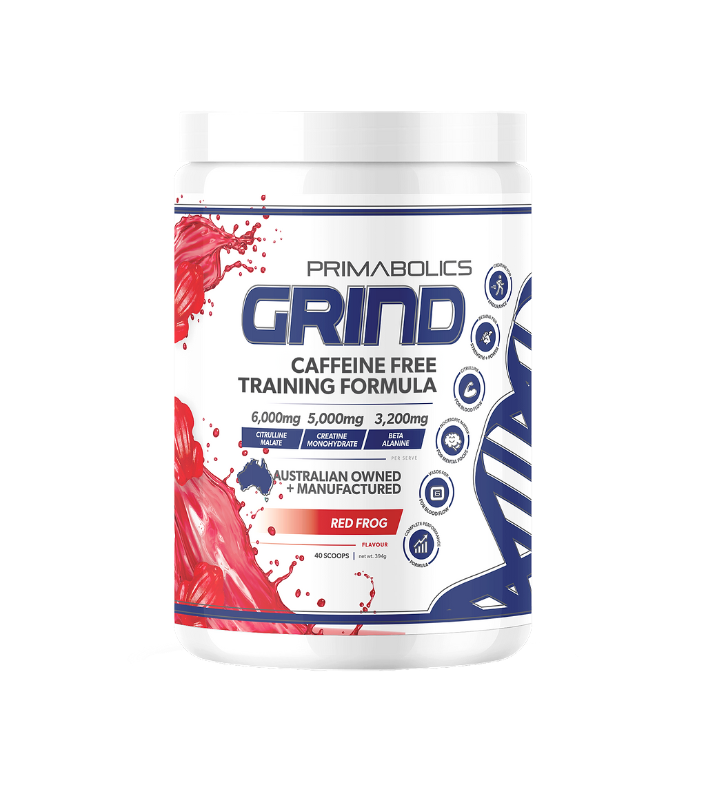 GRIND NON-STIM PRE WORKOUT - CAFFEINE FREE - Anywhey Supplement Store