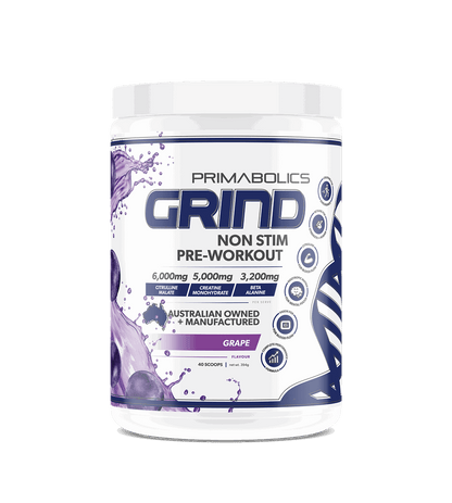 GRIND NON-STIM PRE WORKOUT - CAFFEINE FREE - Anywhey Supplement Store