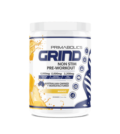 GRIND NON-STIM PRE WORKOUT - CAFFEINE FREE - Anywhey Supplement Store