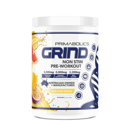 GRIND NON-STIM PRE WORKOUT - CAFFEINE FREE - Anywhey Supplement Store