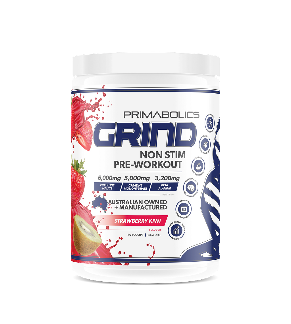 GRIND NON-STIM PRE WORKOUT - CAFFEINE FREE - Anywhey Supplement Store