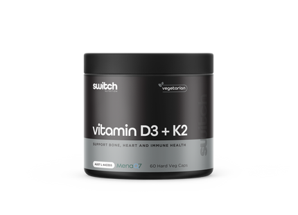VITAMIN D3 + K2 (60 CAPS) BY SWITCH NUTRITION - Anywhey Supplement Store